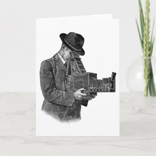 Cartão de saudação de anúncio "Graflex Camera"