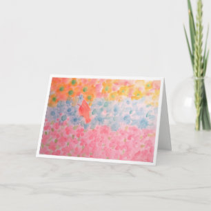 Cartão de saudação de aquarela.