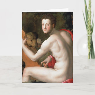 Cartão de saudação de arte Agnolo Bronzino Retrato