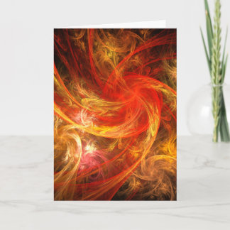 Cartão de Saudação de Arte do Firestorm Nova Abstr