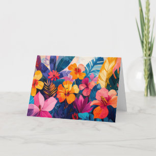Cartão de saudação de arte tropical
