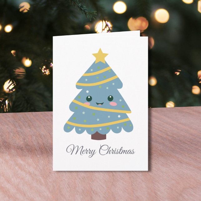 Cartão de Saudação de Árvore de Natal Bonito (Cute Christmas Tree Greeting Card)