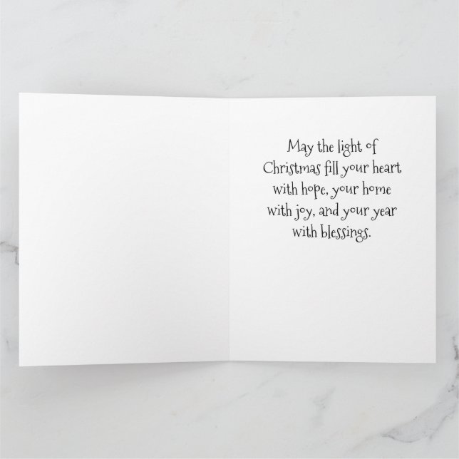 Cartão de Saudação de Árvore de Natal Foliar Escan (Interior)