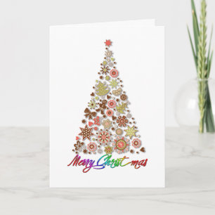Cartão de Saudação de Árvore de Natal Retroativo