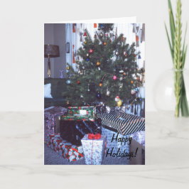 Cartão de Saudação de Árvore de Natal Retroativo