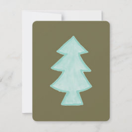 Cartão de Saudação de Árvore Desenhado à Mão