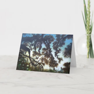 Cartão de saudação de Árvore e Céu