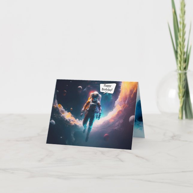 Cartão de Saudação de Astronauta Space Astronaut (Frente)