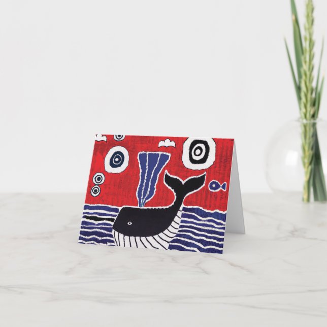 Cartão de saudação de baleia (Frente)