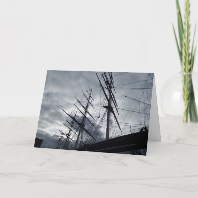 Cartão de Saudação de Barco à Vela (Frente)