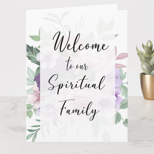 Cartão de Saudação de Batismo JW (Planta pequena)