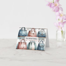 Cartão de Saudação de Bolsa Chic e Fabuloso