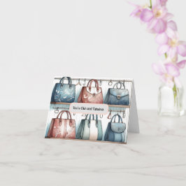 Cartão de Saudação de Bolsa Chic e Fabuloso