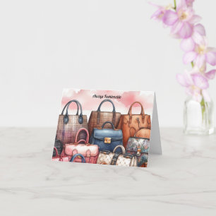 Cartão de Saudação de Bolsa Sempre Fashion