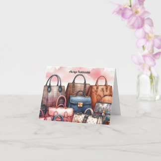 Cartão de Saudação de Bolsa Sempre Fashion