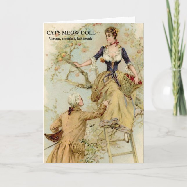 Cartão de Saudação de Boneca de Miau de Cat (Frente)