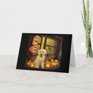 Cartão de Saudação de Boo Halloween para Retriever