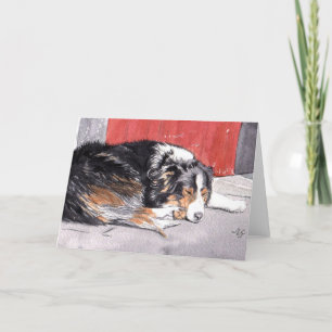 Cartão de Saudação de Borda Collie