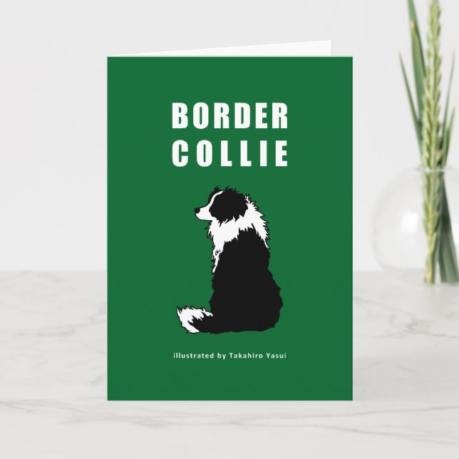 Cartão de Saudação de Borda Collie (Frente)