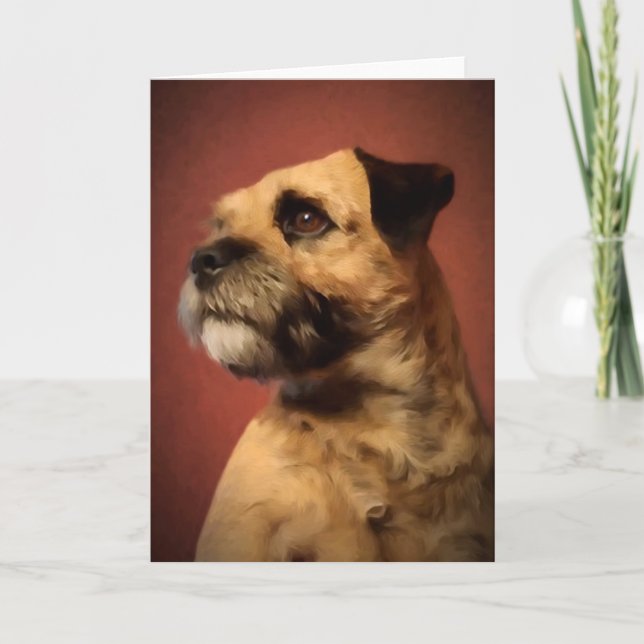 Cartão de Saudação de Borda Terrier (Frente)
