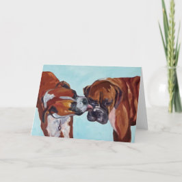 Cartão de Saudação de Boxer para Cães Boxer