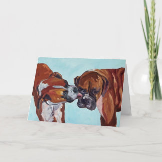Cartão de Saudação de Boxer para Cães Boxer
