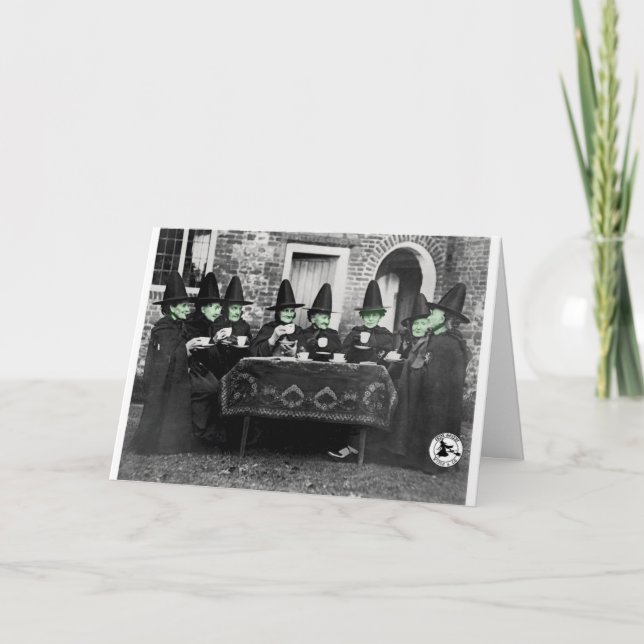 Cartão de Saudação de Bruxa Olde Salem Witch & Co. (Frente)