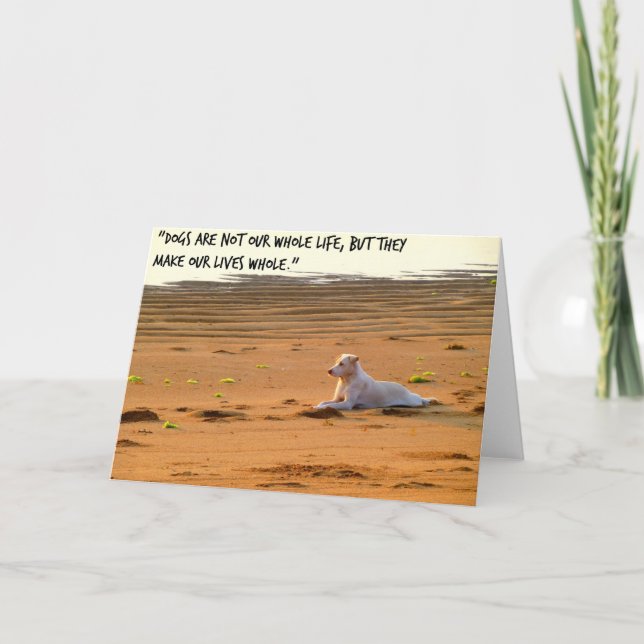 Cartão de saudação de cães, cartão de perda de ani (Frente)