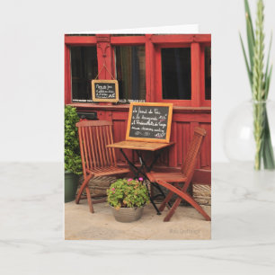 Cartão de Saudação de Café Francês