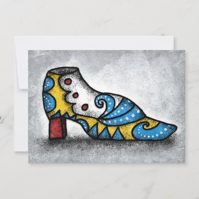 Cartão de Saudação de Calçado Vitoriano (Frente)