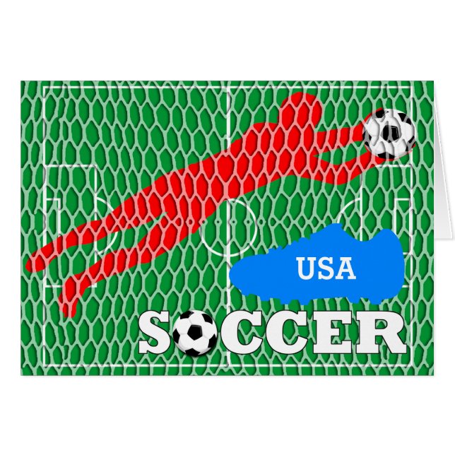 Cartão de Saudação de Calçados de Campo de Futebol (Frente horizontal)