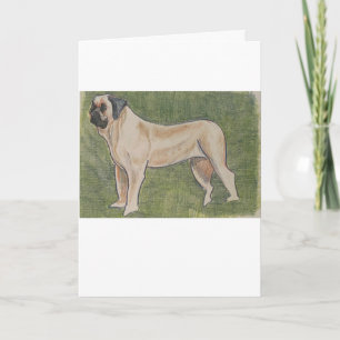 Cartão de Saudação de Cão Mastiffe
