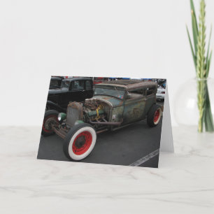 Cartão de Saudação de carro vintage!