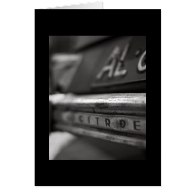 Cartão de saudação de carro vintage | Citroen 2cv  (Frente)