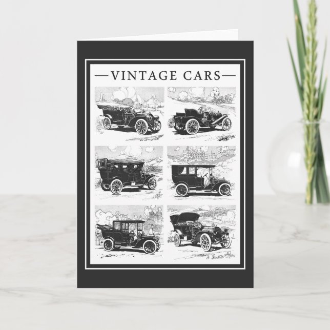 Cartão de saudação de carros vintage (Frente)