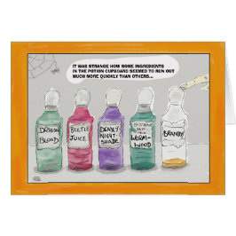 Cartão de Saudação de Cartoon de Dia de as Bruxas 