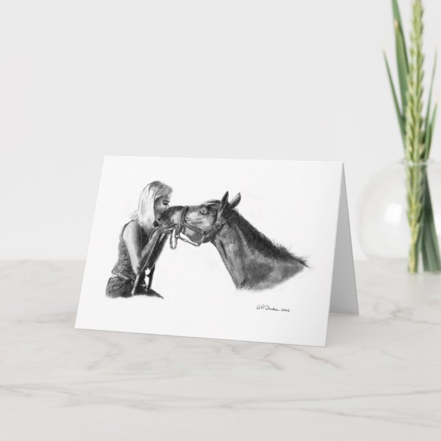 Cartão de Saudação de Cavalo vazio (Frente)