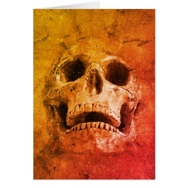 Cartão de saudação de caveira abstrata (Frente)