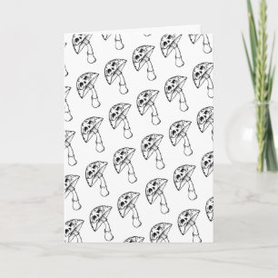cartão de saudação de caveira de cogumelo