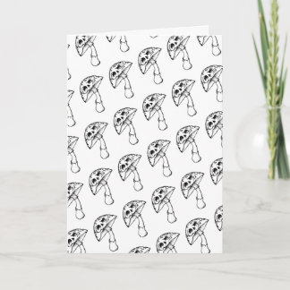 cartão de saudação de caveira de cogumelo