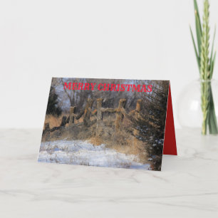 Cartão de Saudação de Cerca de Madeira de Kansas S