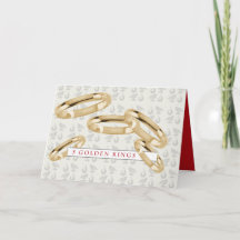 Cartão de saudação de cinco Ouros