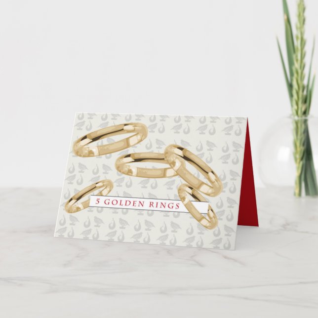 Cartão de saudação de cinco Ouros (Frente)