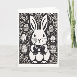 Cartão de Saudação de Coelho da Páscoa