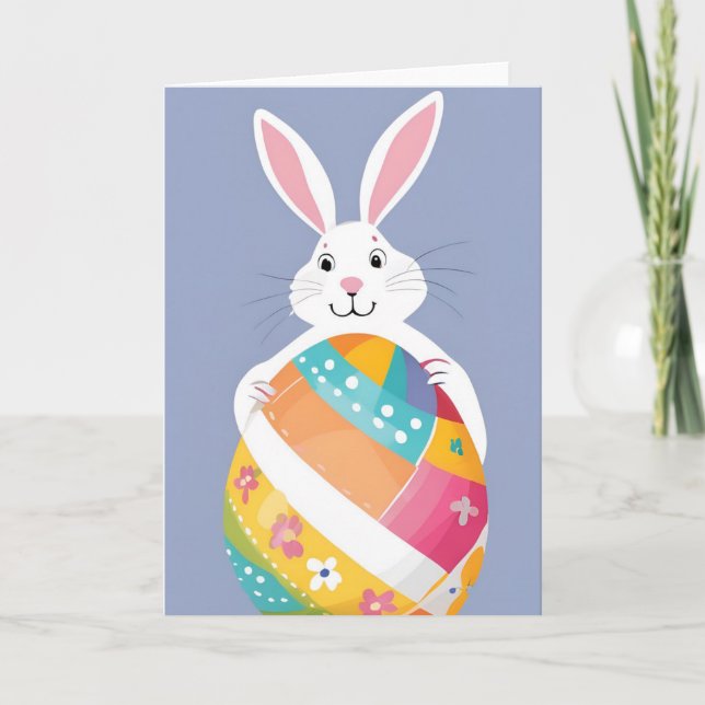 Cartão de Saudação de Coelho da Páscoa (Frente)