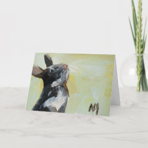 cartão de saudação de coelho engraçado