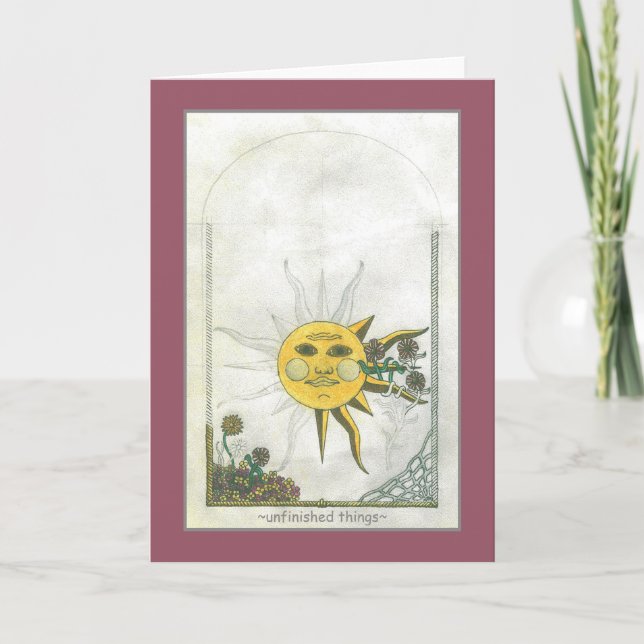 Cartão de Saudação de Coisas Inacabadas (Frente)