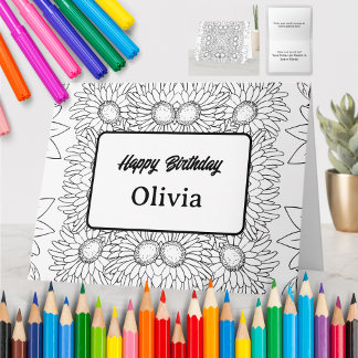 Cartão de Saudação de Colorir Personalizado (33)