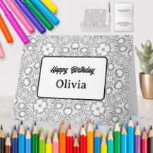 Cartão de Saudação de Colorir Personalizado (61)
