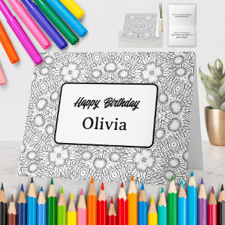Cartão de Saudação de Colorir Personalizado (61)
